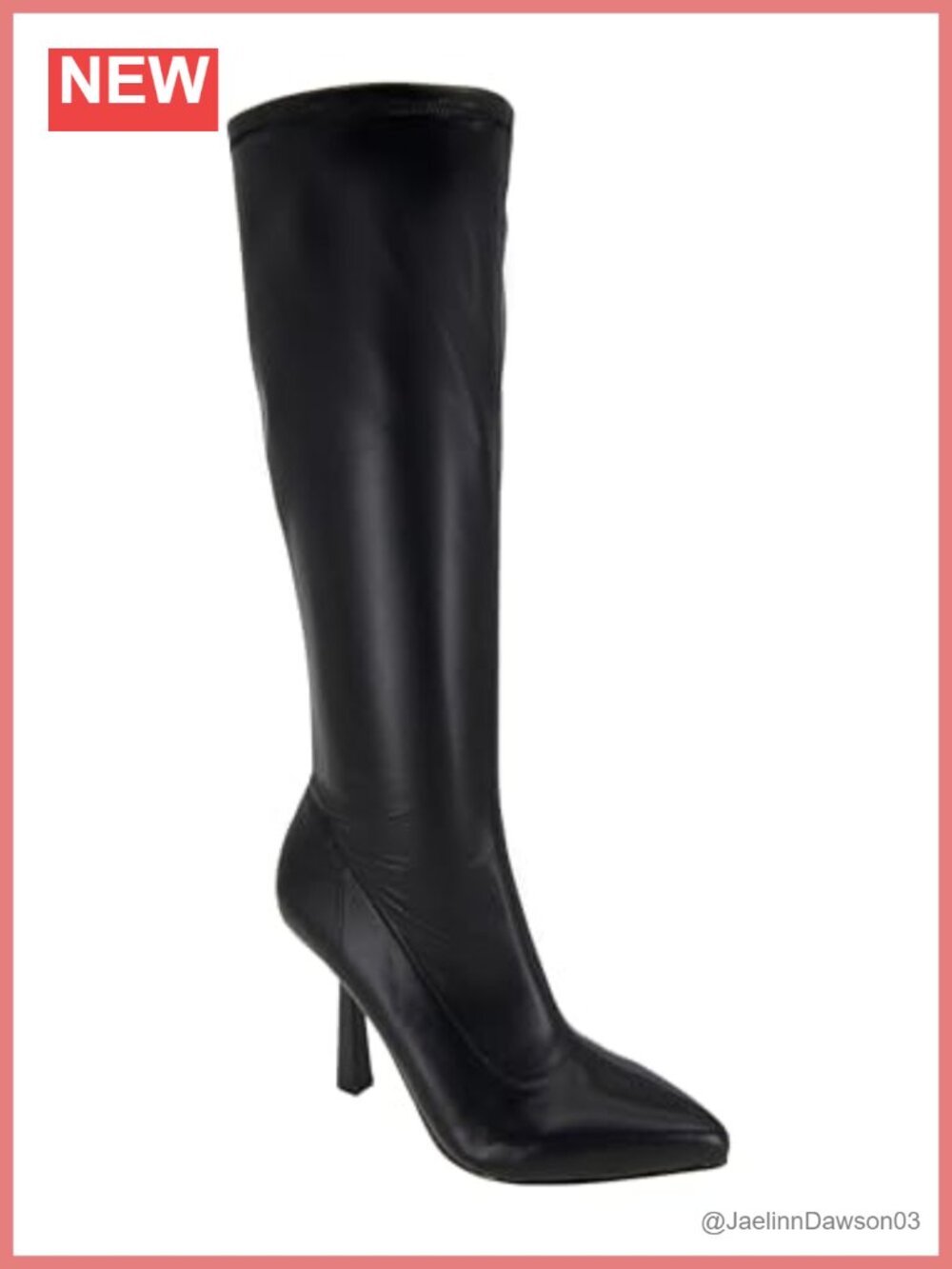 BCBGeneration Knee High Boots Womens Stretch Synthetic Pointed Zip Heels